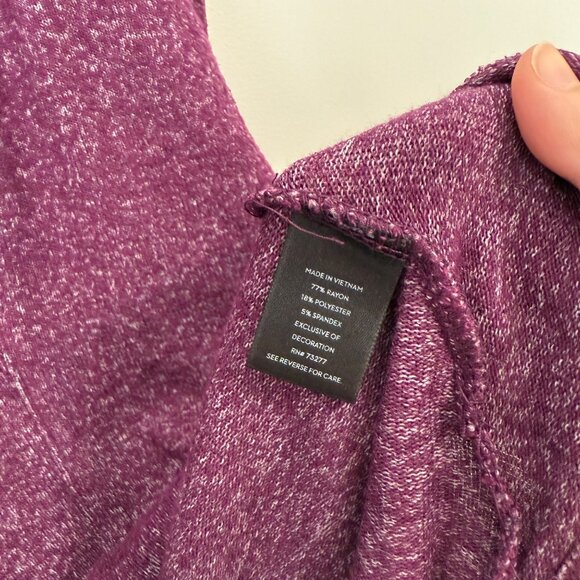 Simply Vera Vera Wang Womens Long Sleeve Asymmetrical Hem Top M - Picture 8 of 8